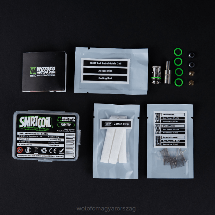 Wotofo SMRT újraépíthető tekercskészlet smrt rpm2 készlet X44X344 Wotofo Vape Review