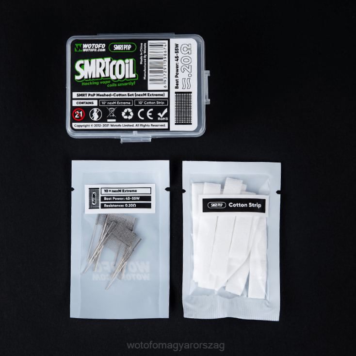 Wotofo SMRT pnp mesh-pamut készlet nexmesh extrém X44X340 Wotofo Disposable Vapes
