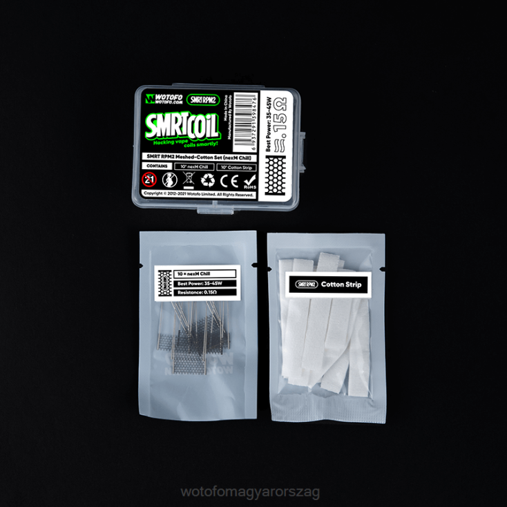 Wotofo SMRT rpm2 mesh-pamut szett nexmesh extrém X44X367 Wotofo Puff