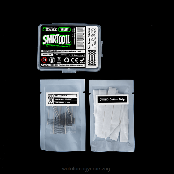 Wotofo SMRT v8 baba hálós-pamut szett nexmesh extrém X44X369 Wotofo Flavors