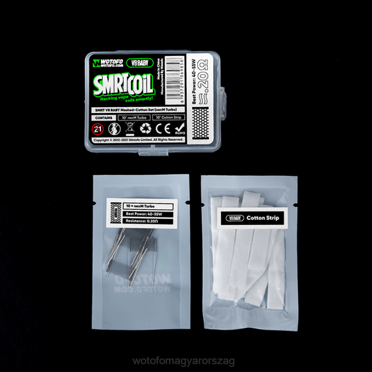 Wotofo SMRT v8 baba hálós-pamut szett nexmesh extrém X44X369 Wotofo Flavors