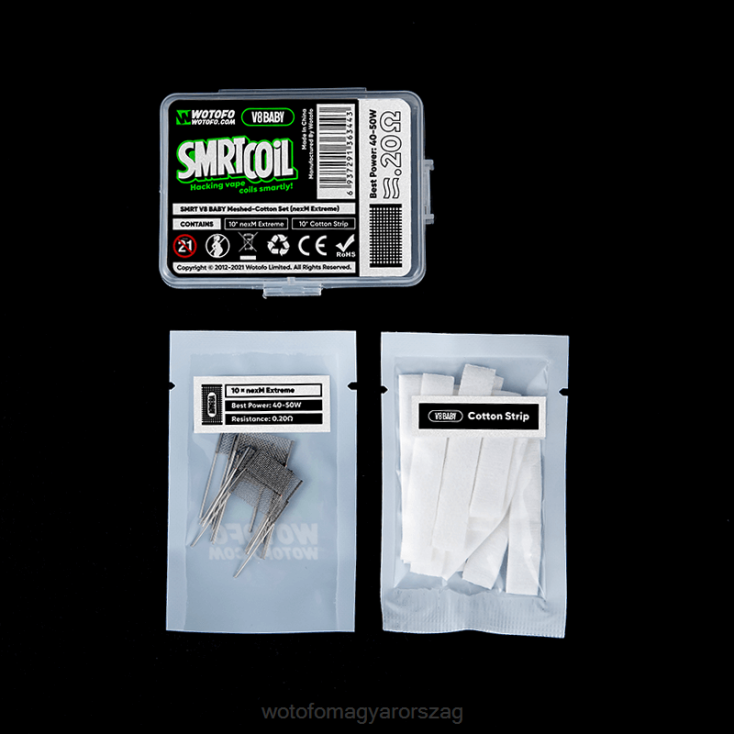 Wotofo SMRT v8 baba hálós-pamut szett nexmesh extrém X44X369 Wotofo Flavors
