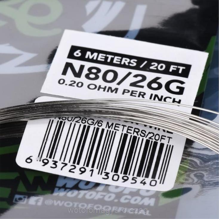 Wotofo előre megépített dróttekercs ni80 versenyhuzal - 26g X44X362 Wotofo Hungary